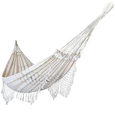 Rede De Dormir Casal Balanço De Algodão Cru