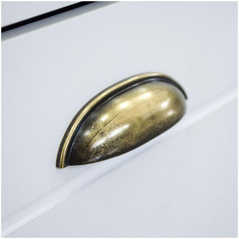 Cristaleira 02 Portas 02 Gavetas 71,5 Cm Americana Henn Branco Hp - 1