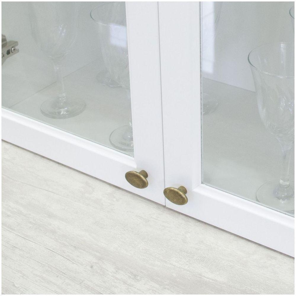 Cristaleira 02 Portas 02 Gavetas 71,5 Cm Americana Henn Branco Hp - 2