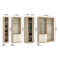 Guarda Roupa De Canto 8 Portas Avelã Rústico Com Ártico - 5