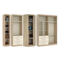 Guarda Roupa De Canto 8 Portas Avelã Rústico Com Ártico - 6