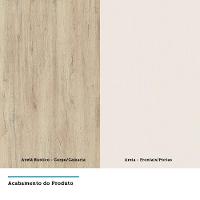 Guarda Roupa 2 Portas 2 Cabideiros 2 Prateleiras Avelã Rústico