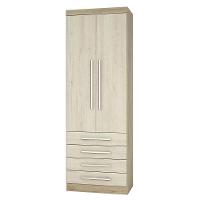 Guarda Roupa 2 Portas Avelã Rústico Com Ártico Rústico - 1