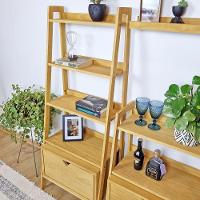 Estante Tipo Escada Pipa 5 Prat 150A X 60L X 38P Pinus Mel - 3