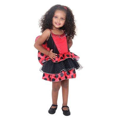 Fantasia Infantil - Joaninha Luxo Bebê - Tamanho P (1 Ano) - 10685 - Sulamericana