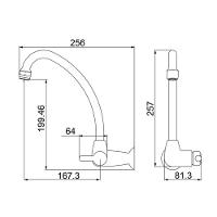 Torneira Pvc Para Cozinha De Parede Bica Móvel 1168 F31 - Lorenzetti Branco - 3