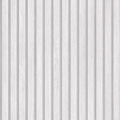 Papel De Parede Vinilico Estilo Ripado Cinza.