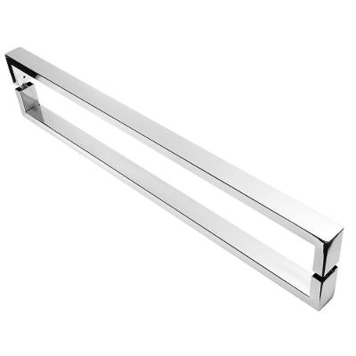 Puxador Inox U Para Porta Pivotante Alto Brilho 2.00 Metro