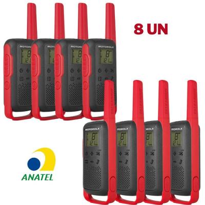 Kit 8x Rádio Comunicador Motorola T210br 32km Ht Talkabout