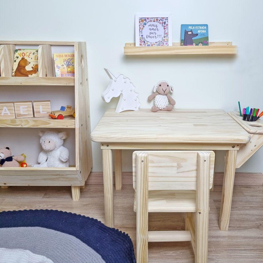 Mesa com Cadeira Infantil Alecrim 50A x 84L x 55P Cor NATURAL - 4