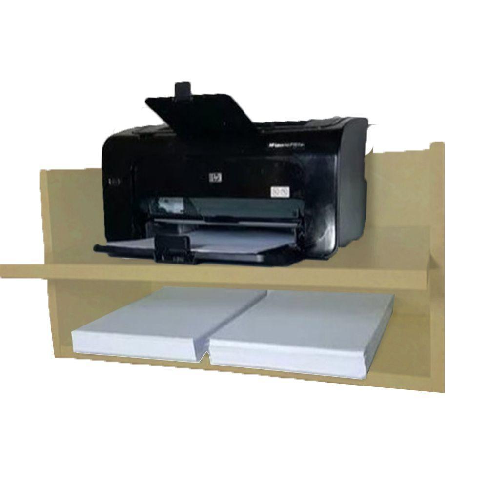 Suporte Para Impressora Com Nicho Natural Em Mdf - 1