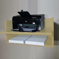 Suporte Para Impressora Com Nicho Natural Em Mdf - 2