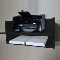 Suporte Para Impressora Com Nicho Preto Em Mdf - 3