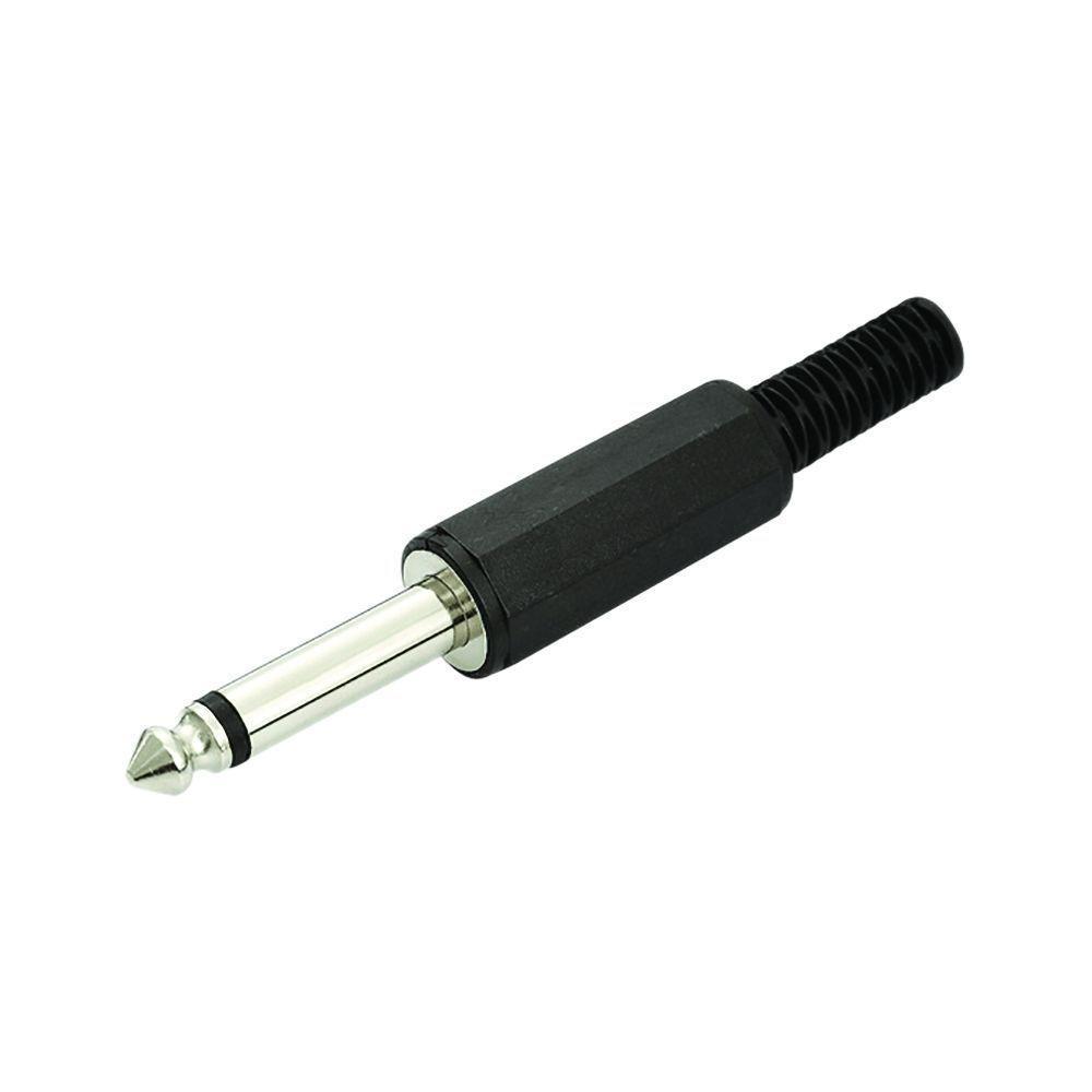 Plug P10 Mono Plastico Preto Com Protetor - 1
