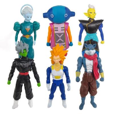 Kit Conjunto 6 Boneco Vegeta Ssj3 Dragon Ball Super 15Cm