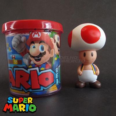 Kit Boneco Colecion. Toad Cogum. 10Cm + Caneca Super Mario