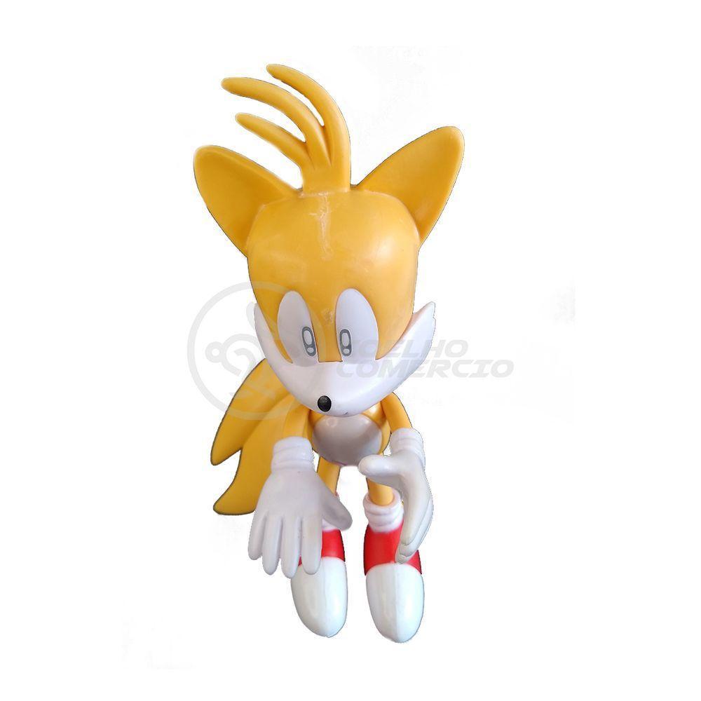 Coleção Boneco Action Figure Tails The Hedgehog Amarelo 16Cm - 6