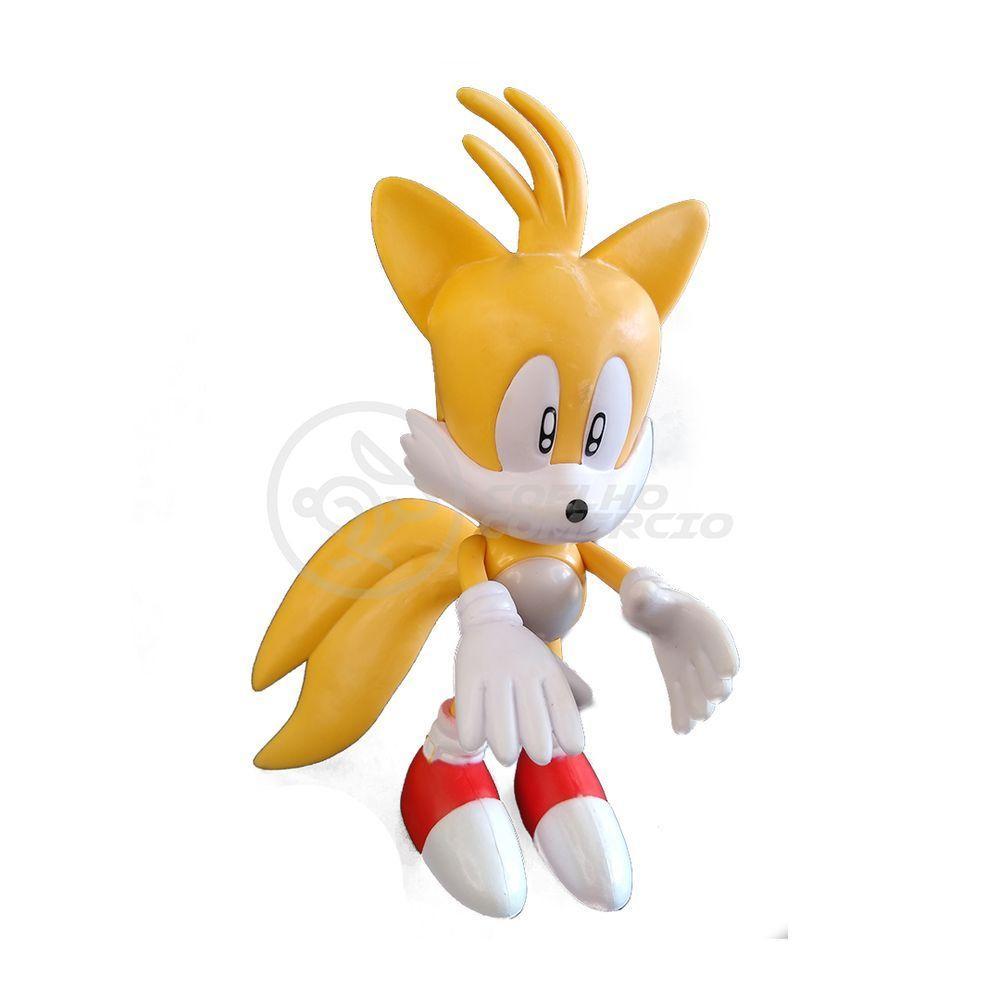 Coleção Boneco Action Figure Tails The Hedgehog Amarelo 16Cm - 8