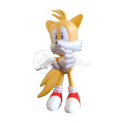 Coleção Boneco Action Figure Tails The Hedgehog Amarelo 16Cm