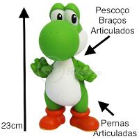 Boneco Action Figure Yoshi Grande Super Size 26Cm - Mario - 6