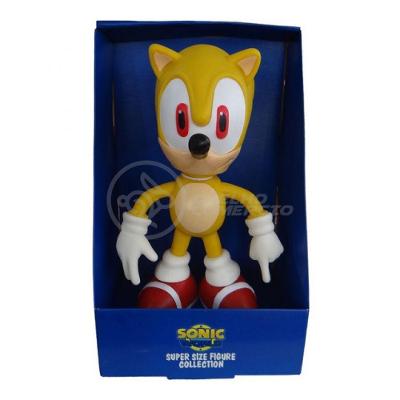 Boneco Action Figure Sonic Amarelo Articulado 23cm