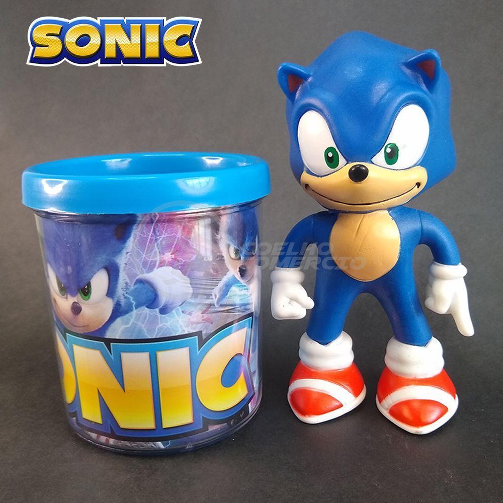 Kit Boneco Colecion. Sonic Azul Sega 15Cm + Caneca - 4