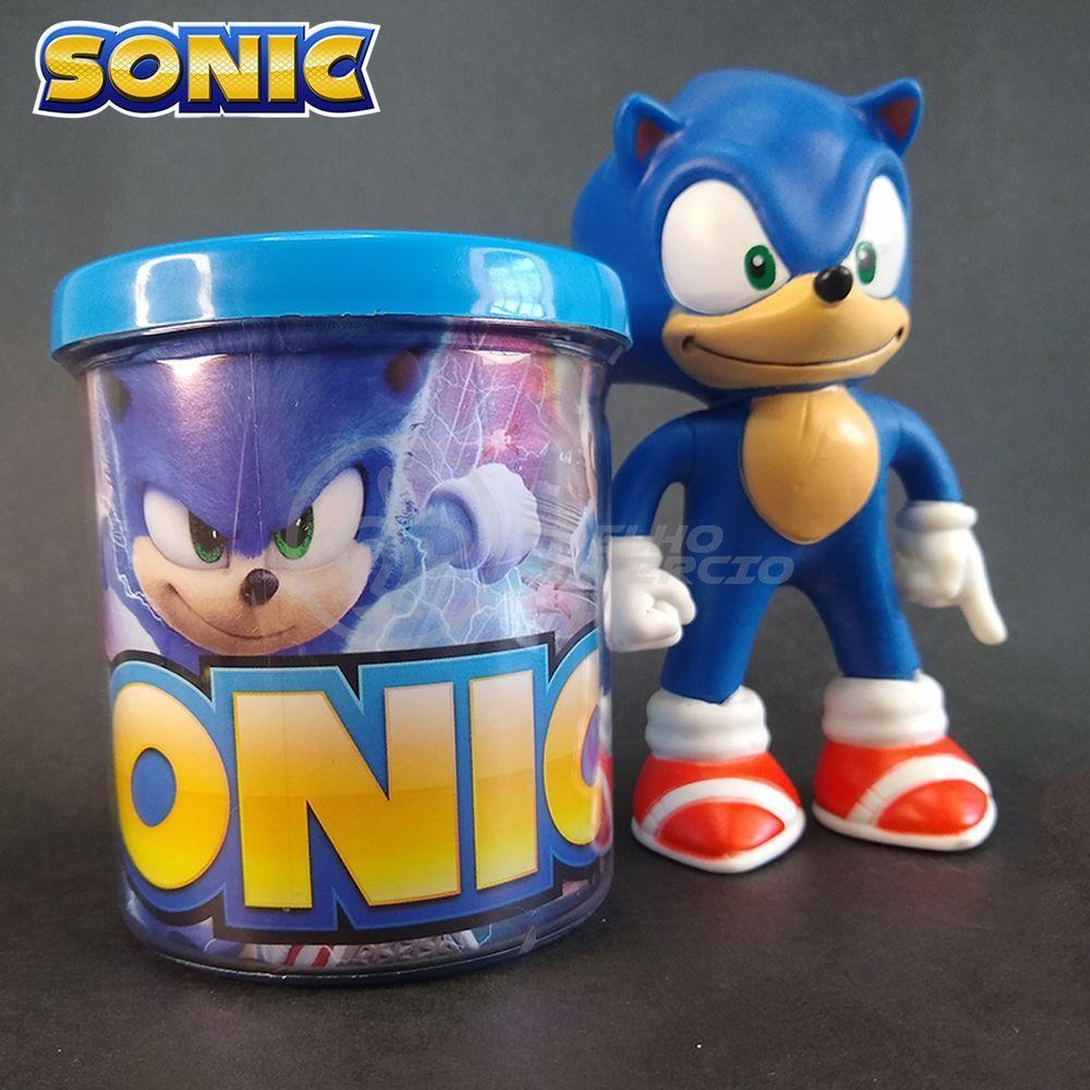 Kit Boneco Colecion. Sonic Azul Sega 15Cm + Caneca - 5