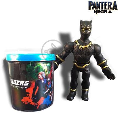 Kit Boneco Colecion. Pantera Negra 16Cm + Caneca