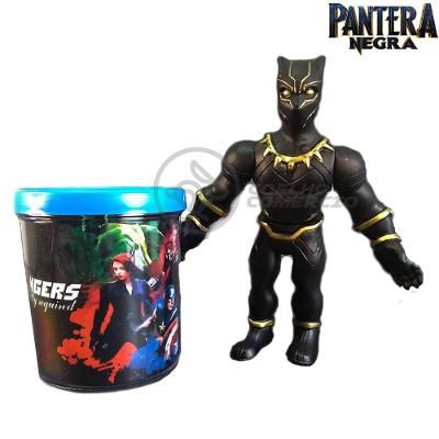 Kit Boneco Colecion. Pantera Negra 16Cm + Caneca