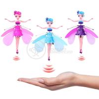 Boneco Princesa Aerocraft Fada Voadora Azul 19Cm C/ Luz