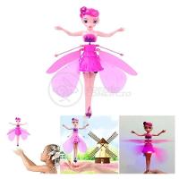 Boneco Princesa Aerocraft Fada Voadora Rosa 19Cm C/ Luz - 1