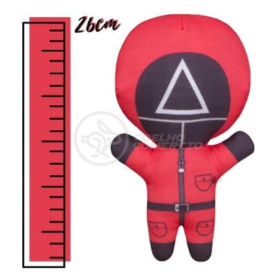 Boneco De Pelucia Squid Game Round 6 Vermelho 26Cm Triangulo