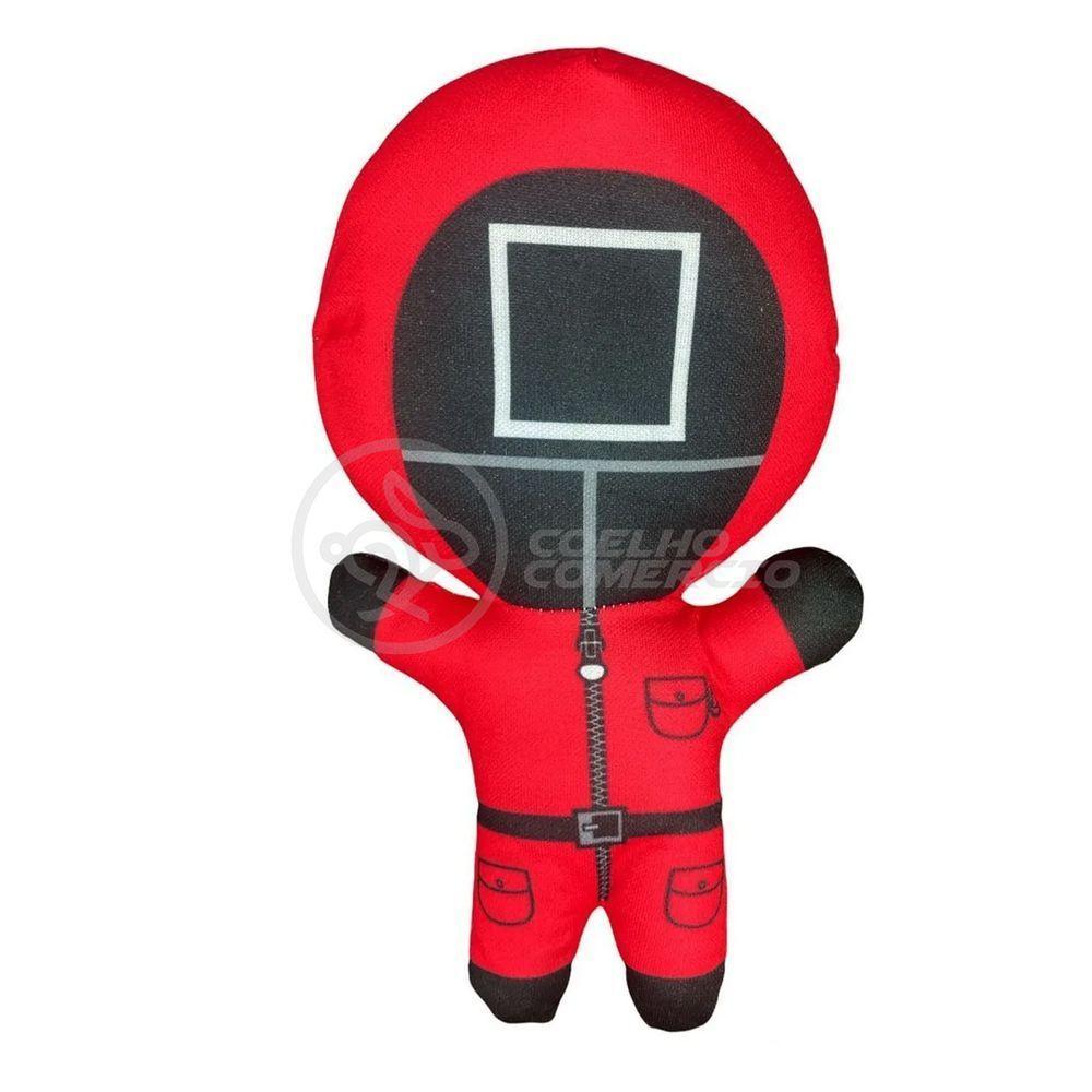 Boneco De Pelucia Squid Game Round 6 Vermelho 26Cm Quadrado - 2