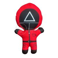 Boneco De Pelucia Squid Game Round 6 Vermelho 26Cm Triangulo - 4