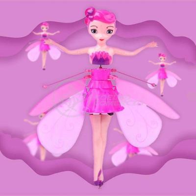Boneco Princesa Aerocraft Fada Voadora Rosa 19Cm C/ Luz