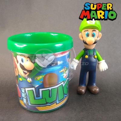 Kit Boneco Colecion. Luigi Super Mario 13Cm + Caneca