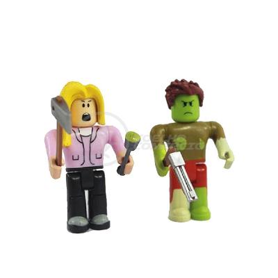 Cartela 4 Boneco 7Cm Roblox Toys Zombie + Cenario Apocalipse