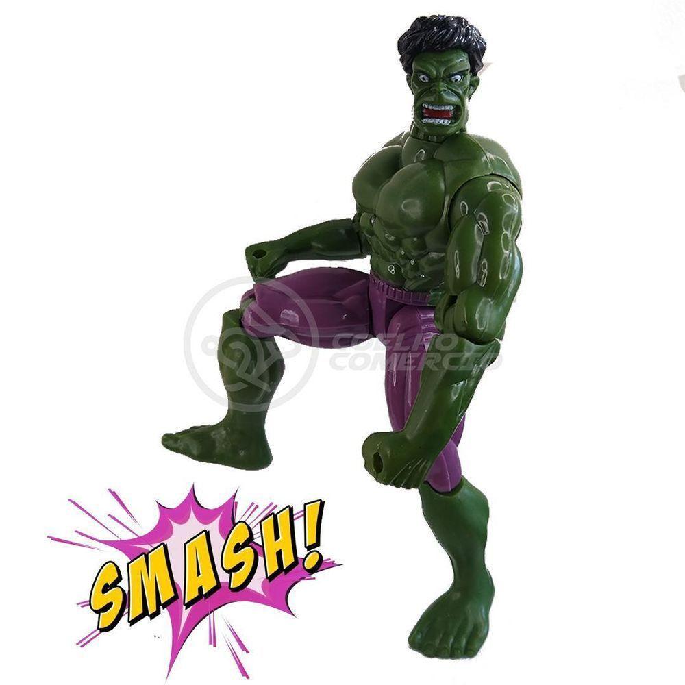 Boneco 25cm Action Figure Incrivel Hulk + Mascara Vinga Nº0 - 3