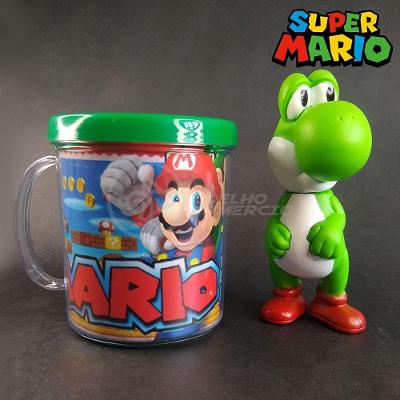 Kit Boneco Colecion. Yoshi 10Cm + Caneca Super Mario 350Ml