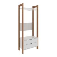 Armário Closet Com 2 Gavetas Multimóveis Cr35001 Branco/amêndoa - 2