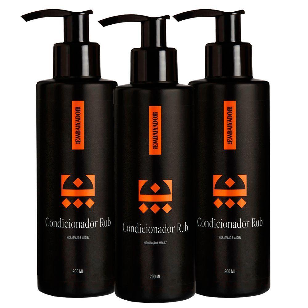 Kit 03 Condicionador Para Cabelo Rub Embaixador 200Ml - 1