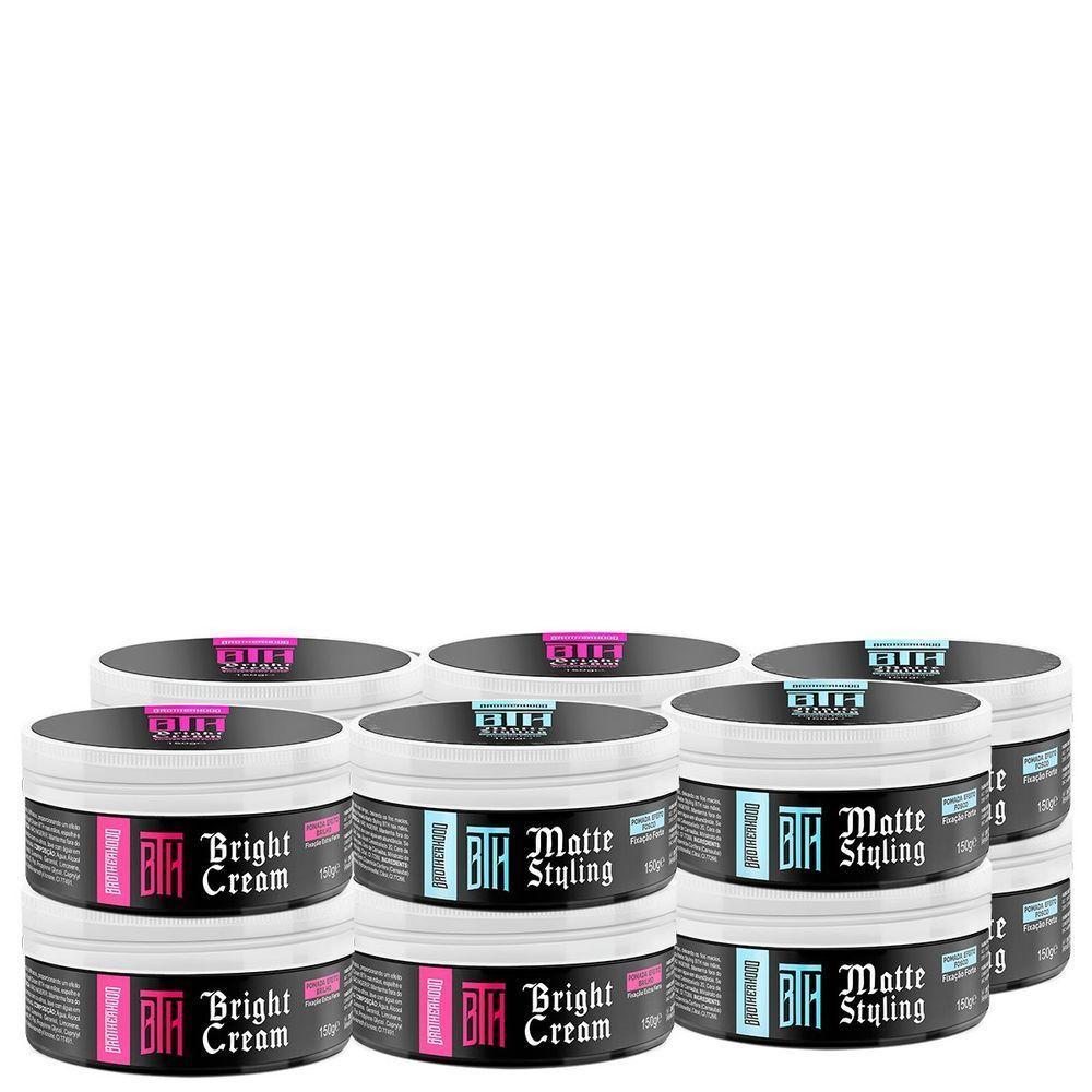 Kit 06 Pomada Matte Styling + 06 Brilho Bright Cream Bth 150G - 1