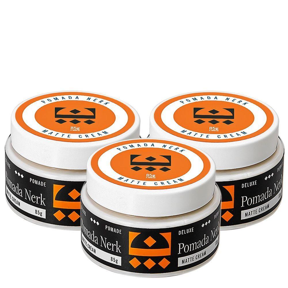 Kit 3 Pomada Nerk Efeito Matte Cream Embaixador 85G - 1