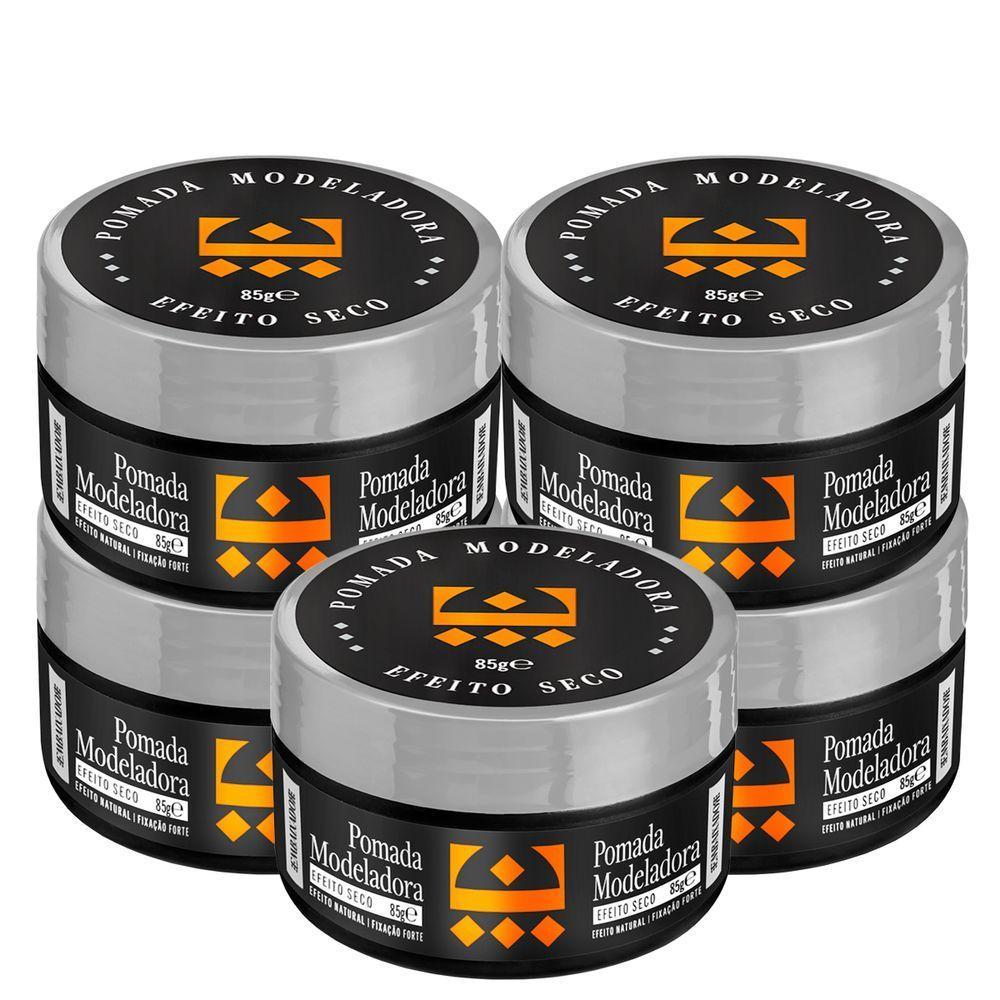 Kit 5 Pomada Para Cabelo Efeito Seco Embaixador 85G - 1