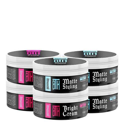 Kit 03 Pomada Matte Styling + 03 Brilho Bright Cream Bth 150G