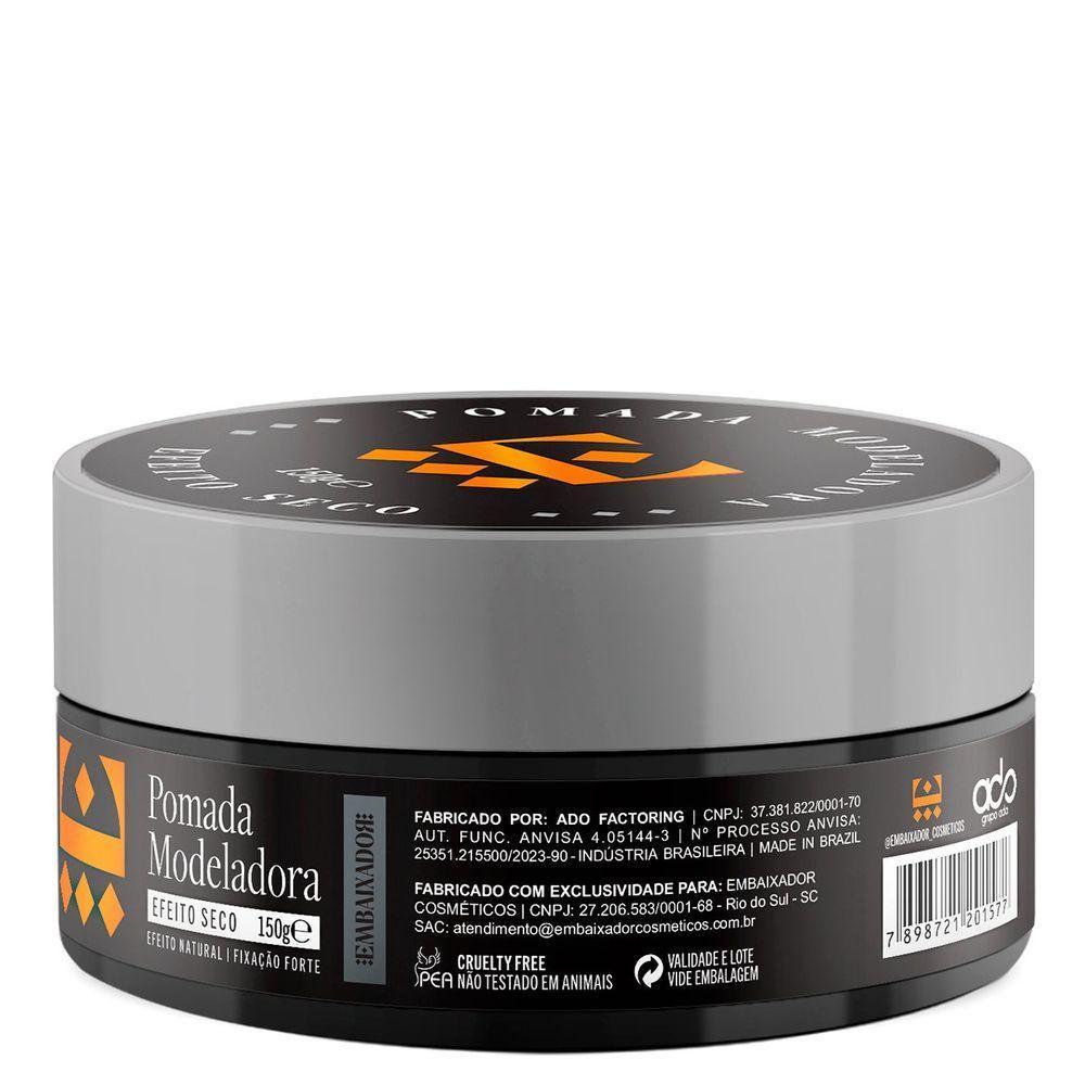 Kit Pomada Efeito Seco + Efeito Brilho Embaixador 150G - 7