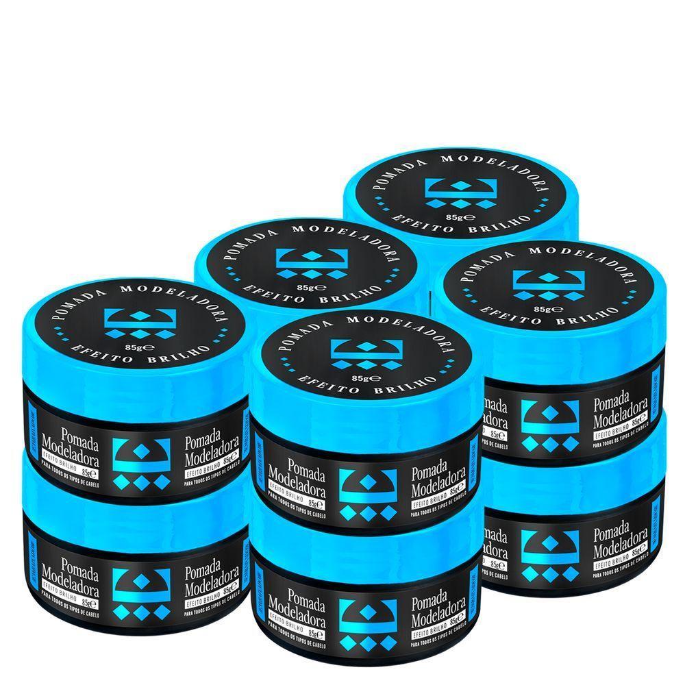 Kit 10 Pomada Para Cabelo Efeito Brilho Embaixador 85G - 1