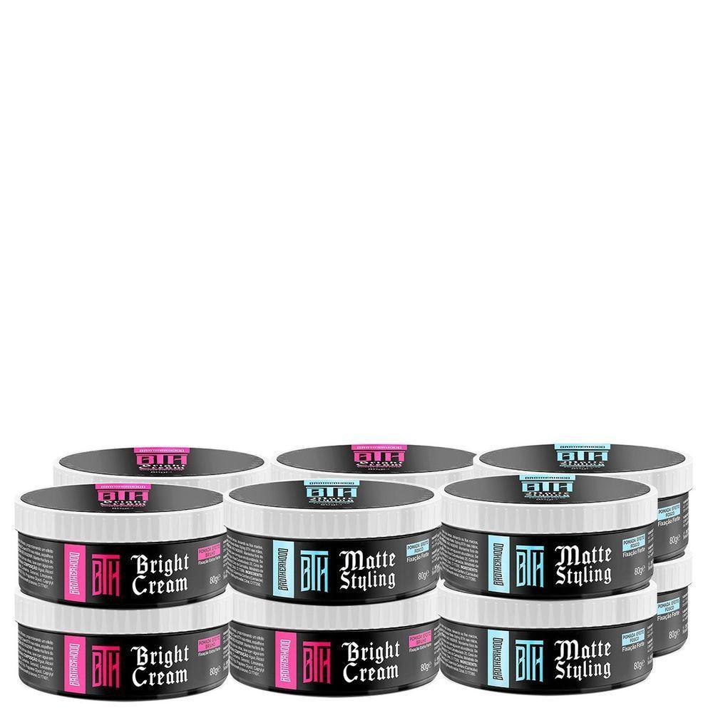 Kit 06 Pomada Matte Styling + 06 Brilho Bright Cream Bth 80G - 1