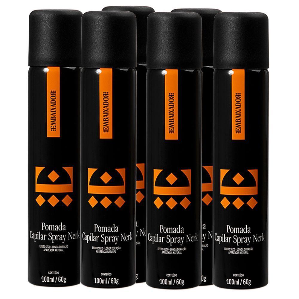 Kit 06 Pomada Spray Efeito Matte Nerk Embaixador 100Ml - 1