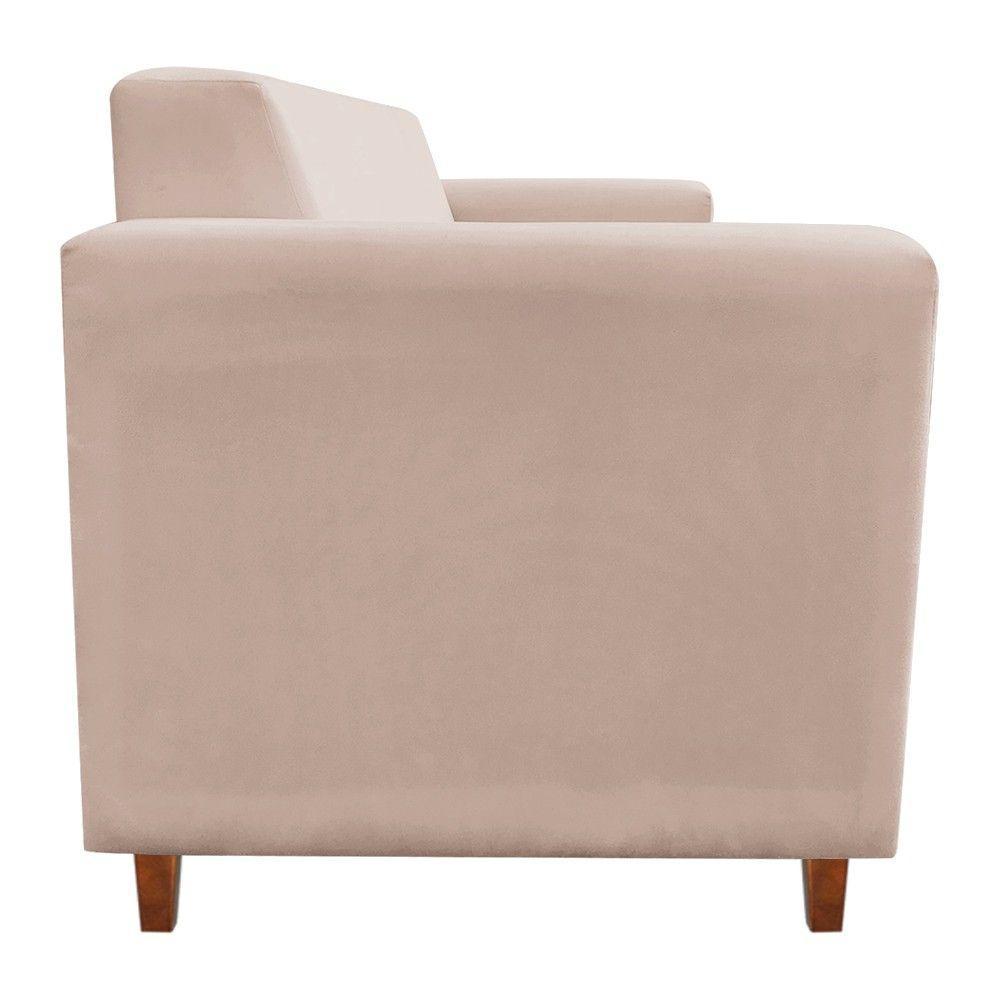 Sofá 3 Lugares Arezzo Suede Bege D´rossi - 3